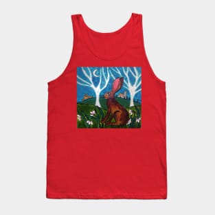 Hare among Snowdrops Tank Top